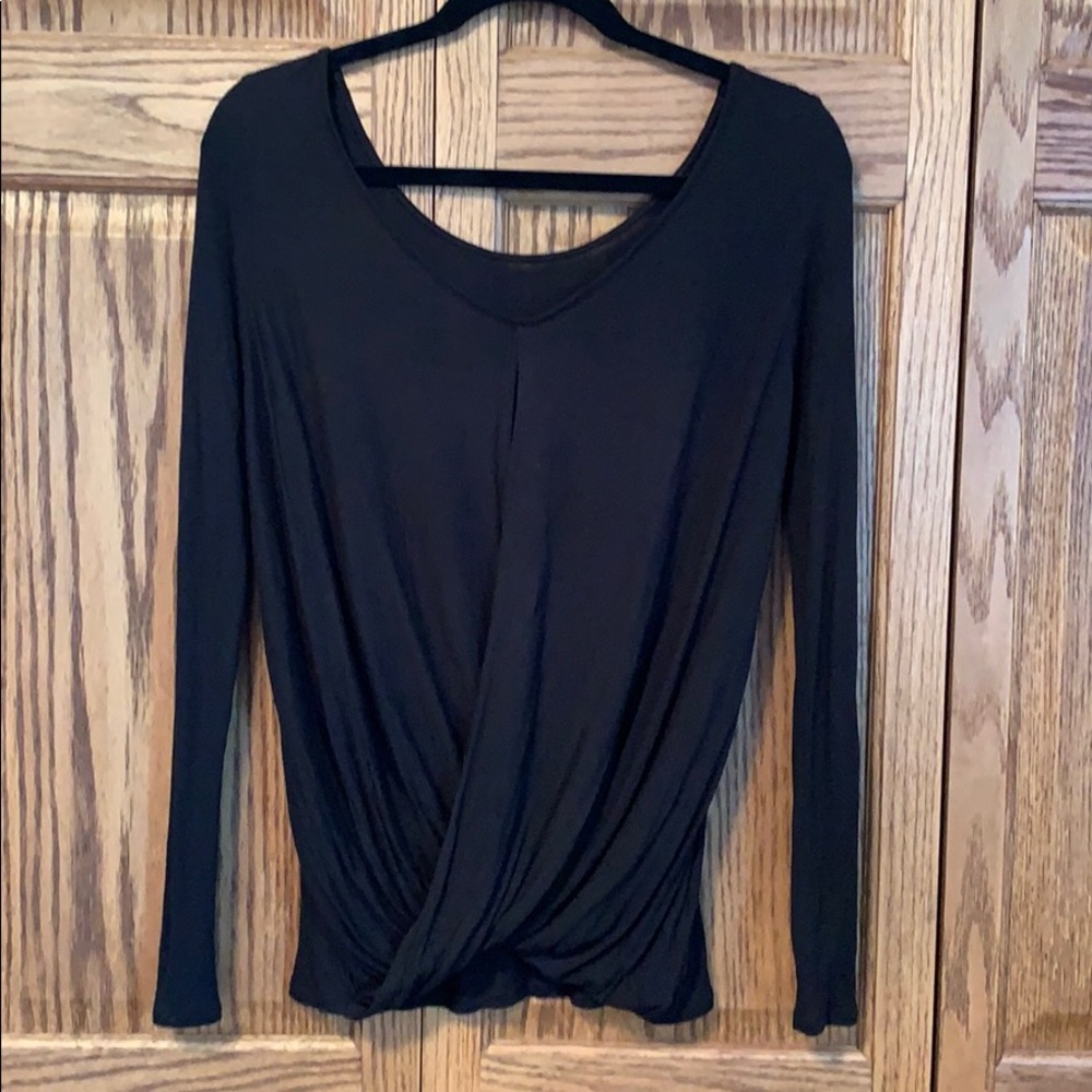 Express long sleeve wrap top